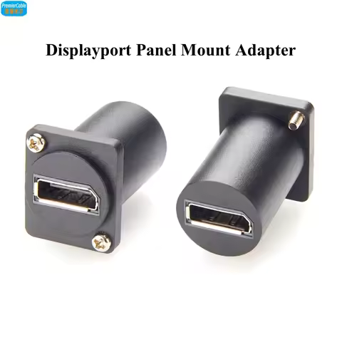 D Type Displayport Panel Mount Adapter DP1.2 4k@60hz Displayport Female to Female Coupler DP Pass th