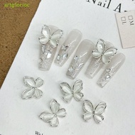 Aart 5pcs 's Eye Glitter Nail Enhancement Charms Butterflies Assortment Resin 3d Nail Art Decoration