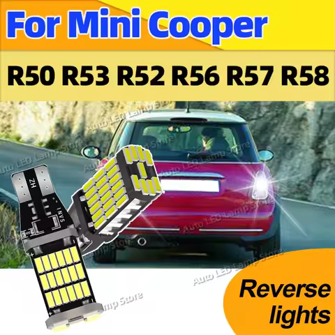 2Pcs W16W T15 Led Canbus Reverse Light Car Bulb Back Up Lamp 6000K For Mini Cooper R50 R53 R52 R56 R