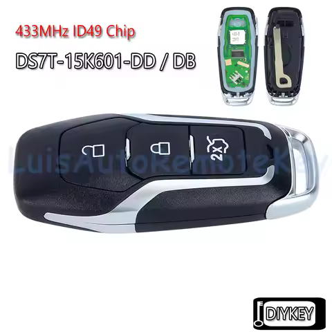3 Buttons Smart Remote Car Key Fob 433MHz ID49 Chip for Ford Mondeo Edge S-Max Galaxy Range Mustang 