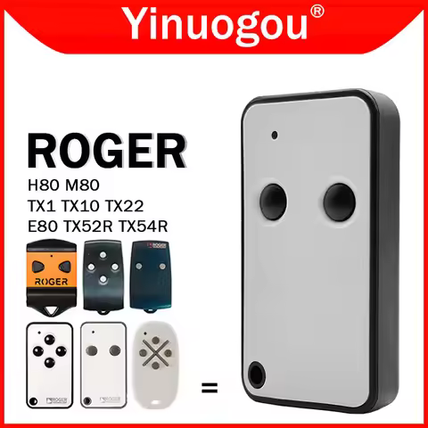 ROGER E80 TX52R TX54R 2 TX1 TX10 TX22 H80 M80 Garage Door Gate Remote Control Duplicator Opener 433.