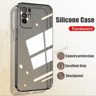 For OPPO A94 5G CPH2211 Slim Fit Transparent Color Gray Flexible Soft Silicone Cover Anti-Yellow Sho