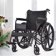 Wheelchair Manual With Toilet Portable Folding Full-lying Half-lying Elderly Wheelchair Solid Tire Rehabilitation Chair KANGYILIU