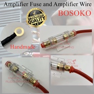 Amplifier Fuse Holder Power Cable Fuse Holder Amplifier Fuse with Cable / Amp Fuse Glass Tube