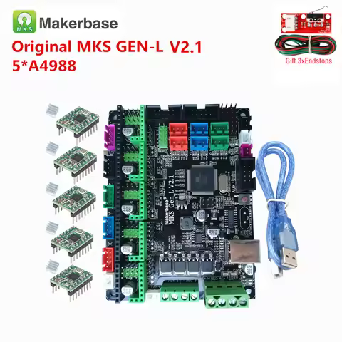Makerbase original MKS GEN L V2.1 3D printer control card 8bit motherboard support a4988 DRV8825 tmc