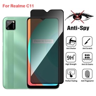 For Realme C11 Anti Spy Privacy Tempered Glass Screen Protector Compatible For Realme C11 Full Cover
