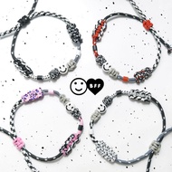 FERADASA BFF Smiley Bracelet Handmade Adjustable Drawstring Bracelet/