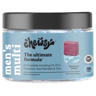 Chewsy Men's Multivitamin Chews, Immune & Energy Support, Vitamin A, B12, C, D3, E, Folic Acid, Prob