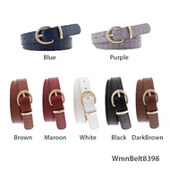 Korean Style Women's Belt with Small, Slim And Textured Buckle 8398 Korean Style Woman Small Buckle 