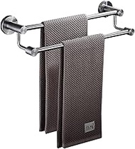 Towel Rack Large Size Towel Storage Rack Towel Bardouble Towel Rod,Brushed Finish,Wall Mounted Bathr