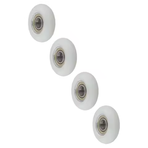 4PCS 8mm Rower Rollers 34mm Diameter Rowing Machine Seat Wheel 8*34 Rubber And Metal Bearing Pulleys