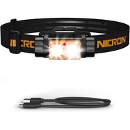 Lampu Kepala NICRON Boleh Dicas Semula, Terang Tinggi 1500 lumens 180 °   Lampu Kepala LED Aluminium