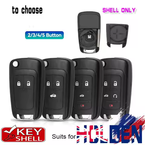 KEYECU 2B/3B/4B/5B Replacement Flip Remote Key Shell Case for Holden Commodore VF Cruze Barina 2009 