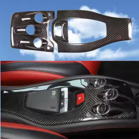 100% Carbon Fiber Gear Shift Panel Cover Trim for Ferrari 458 Italia 2010-2015