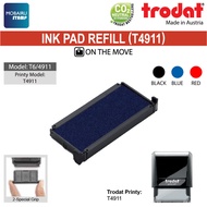 TRODAT Ink Pad/Cartridges Refill for Self Inking Stamps - Printy T4911 (Black Blue & Red)