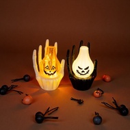 Halloween Ghost Festival Decoration Props Portable Luminous Pumpkin Lantern Ghost Ghost Head led Pum