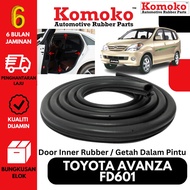 KOMOKO Toyota Avanza F601 F602 Door Inner Rubber / Weatherstrip / Getah Dalam Pintu / Getah Badan Kereta