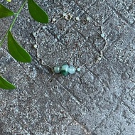 細手鍊 II 緬甸玉綠珠X緬玉珠 II 防敏包金不易褪色鍊緬甸A貨翡翠