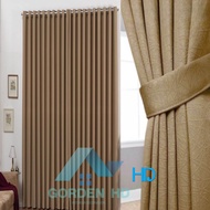 Gorden blackout polos biru muda hordeng jendela dan pintu kamar tirai minimalis sekat ruangan