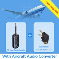 Airplane Bluetooth5.5 Adapter 3.5mm AUX Wireless Audio Transmitter Receiver With Mic For Planes Airl