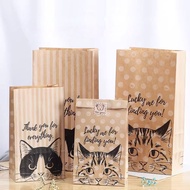 Cute Cat Kraft Paper Bag Cat Bag Candy Packaging Bag Souvenir Bag Cute Packaging Bread Packaging Bag