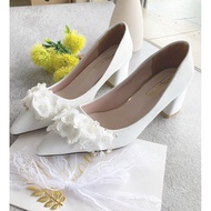 Wendy Fashionhomez 8324-A  Kasut Nikah/Kasut Kahwin Aulia Wedding Block Heel/Bridal Shoes (saiz 34-4