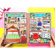 Toca Life World Quiet Book Toca Boca's Chocolate House-New Model Multiple Accessories handmade book 