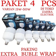 CAHAYA PANALED PREMIUM WHITE LIGHT LED BULB LED LIGHT BULB PACKAGE 4PCS 5W-50W