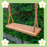【ส่งจากกรุงเทพฯ 】ชิงช้าไม้(ไม้สัก)ขนาดกว้าง16*ยาว60cm พร้อมเชือกขนาดใหญ่ความยาว5เมตร ชิงช้าไม้แผ่นเด