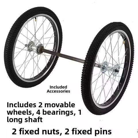 Thickened Wheelset for Towing Carriage Small Pushcart 16 20 24 26 Inch Bicycle Wheel Hub Wheelset M