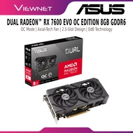 ASUS AMD DUAL RADEON RX 7600 EVO OC EDITION 8GB GDDR6 GRAPHICS CARD WITH OC MODE | AXIAL-FAN TECH - 