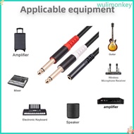 WU 1 8 Inch Female Stereo to Dual 6 35mm 1 4 inch Splitter Cable 6 35mm Connector