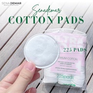 SenaDemar round makeup remover cotton 225 pcs, 100% cotton - expiry date 2028 AF128