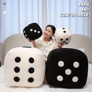 Fun Dice Pillow Black White Big Dice Sofa Pillow Home Fun Plush Ornaments Parent-Child Interactive T