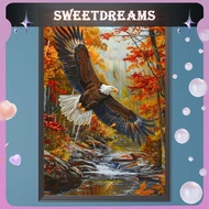 5D DIY Full Round Drill Partial AB Diamond Painting Forest Eagle Kit 45x65cm