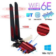 WiFi 6E 5374Mbps Intel AX210 PCIE WIFI Adapter Wireless Bluetooth 5.3 802.11AX Network Card Antena 1