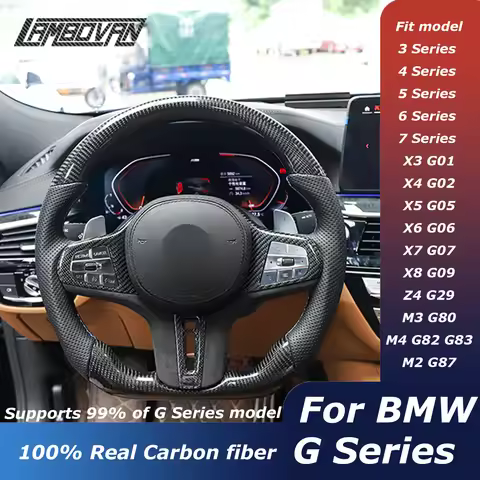 Carbon fiber Steering wheel For BMW G20 G30 G31 G32 G11 G15 G29 G01 G05 G80 G81 F90 F97 F98 F95 F96 