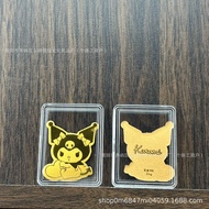 Pure Gold Cartoon Ke Doraemon Gui Dog Kuromi Mobile Phone Sticker kt Cat Melody Gold Piece Gift 25.9