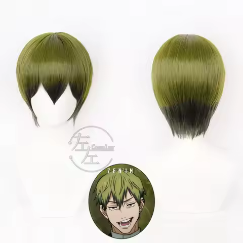 Zenin Naoya Cosplay Wig Anime Black Blue Hair Kinji Hakari Heat Resistant Fiber Hair Halloween Cos