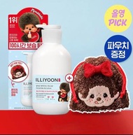收單日：25/4🕝 🇰🇷 #韓國限量版 #Monchichi x #ILLIYOON Ceramide ATO Lotion 神經醯胺水感 #保濕 修護 #乳液 600ml +送Monchichi小袋