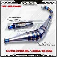 Open exhaust BM POWER original ENIGMA Suzuki Rgv125 Rg100 Rgx120 satria shark satria lumba rk cool s