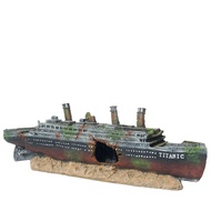 Cruise Cross-Border Supply Creative Ruizao Shipwreck Aircraft Carrier Kiki Pirate Ship Fish Tank Clo