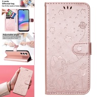 เคสโทรศัพท์ใหม่สำหรับ Samsung Galaxy A55เคส A05 A35 A05S A15 A25 5G ลายการ์ตูนเคสฝาปิดหนังแบบพับมีกร