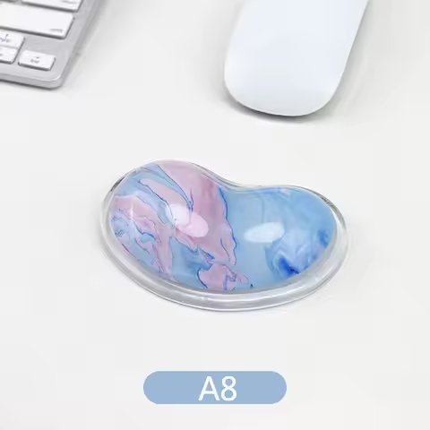 1PC Wavy Comfort Gel Computer Mouse Hand Wrist Rests Support Cushion Pad Fashion Silicone Heart-shap