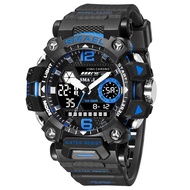 SMAEL Dual Display Men Watches Waterproof Sports Watch Military Man Alarm Stopwatch Quartz Wristwatc