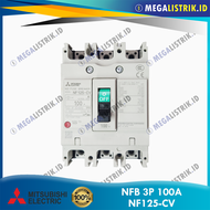 MITSUBISHI NFB 3P 100A NF125-CV / MCCB / NO FUSE BREAKER CIRCUIT LISTRIK NF125CV 3 PHASE 100 AMPERE