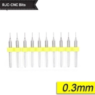 MATA 10pcs 0.3mm Carbide Dremel Drill Bits Mini CNC Drill Bits