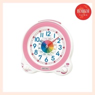Seiko Clock Alarm Clock Desk Clock Educational Analog Thin Pink 134×130×85mm KR524P