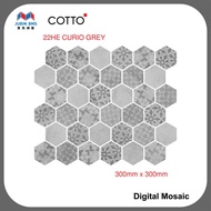 COTTO DIGITAL MOSAIC 12X12 inch | 300X300mm Glazed Porcelainc 22HE CURIO GREY (CASE) (A)_JubinBMS