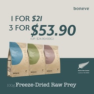 Boneve Earthmade Freezed-Dried Dog Feed 100g - Chicken Venison Lamb Trevally Beef Hoki